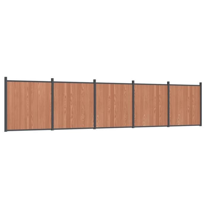VidaXL Panneau de clôture marron 872x186 cm WPC, clôture de jardin, clôture d’intimité, panneau de clôture en WPC 3282802