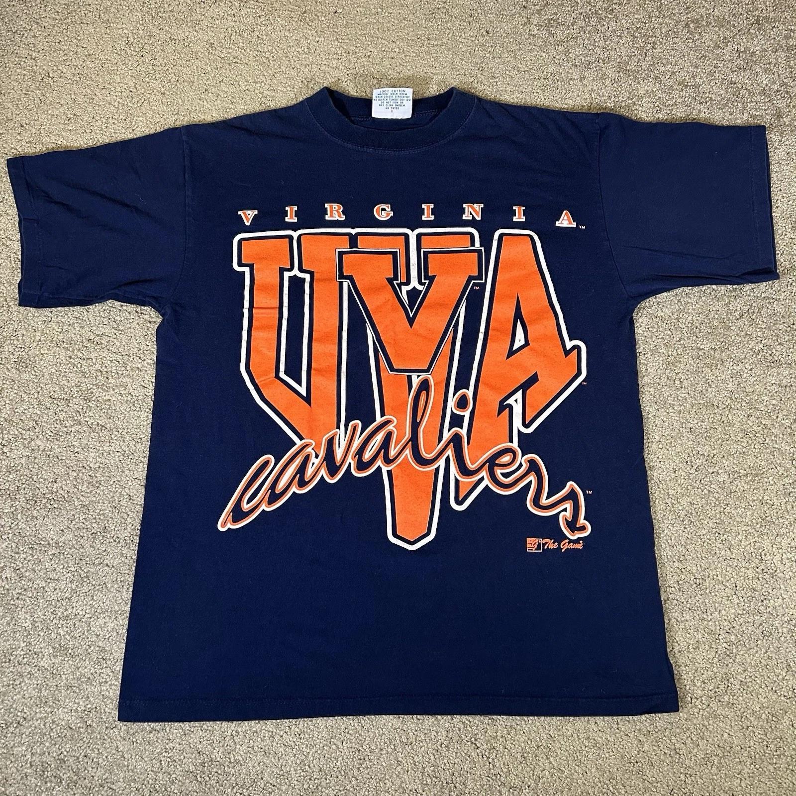 Винтажная футболка 90-х UVA Virginia Cavaliers с большим принтом The Game Размер L США 4XL
