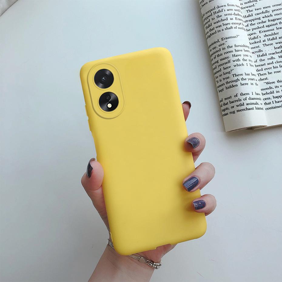 Case For OPPO A38 4G Cover Fashion Simple Candy Color Matte Soft Silicone Phone Cases For OPPO A38 A58 A78 4G OppoA38 Case Funda