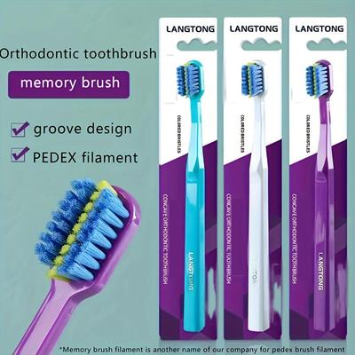 Orthodontic Soft Bristle Toothbrush for Braces - Suitable for Adults & Children