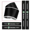 BAUH3 Carbon Fiber Threshold Sticker for Cars Pedal Protection Sticker For Skoda Octavia A5 A4 Mk1 2 Fabia Superb Rapid Mk3 Yeti 2006