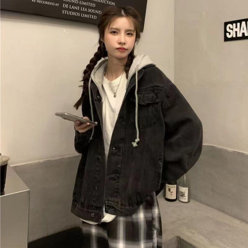 Giacca di Jeans Larga da Donna Autunno/Inverno Stile Hong Kong - Chic e Trendy