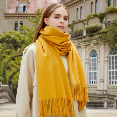 Women's Korean Style Solid Color Wool Scarf