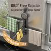 Rotatable Multi-Bar Wall-Mounted Kitchen Towel Rack