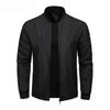 Spring and Autumn Baseball Collar Short Loose Solid Color Jacket Men's Business Casual Thin Coat