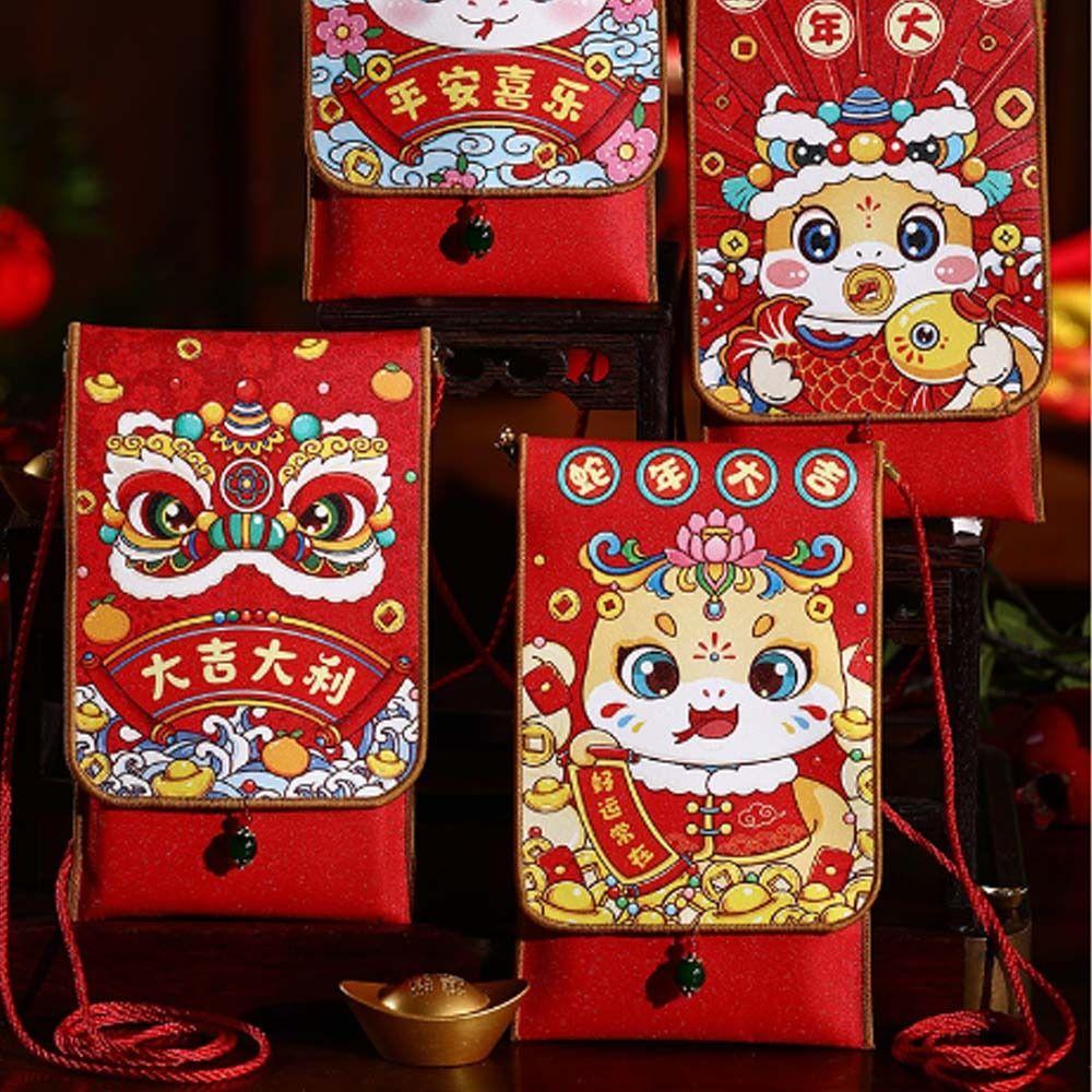 Chinese 2025 Snake Year Red Envelopes Blessing Lucky Money Pockets Money Packet  Wedding Birthday