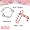 10Pcs Adjustable Nail Rings Removable Thin Design Nail Art Decoration Reusable Comfortable To Wear Fingertip Protective Cover