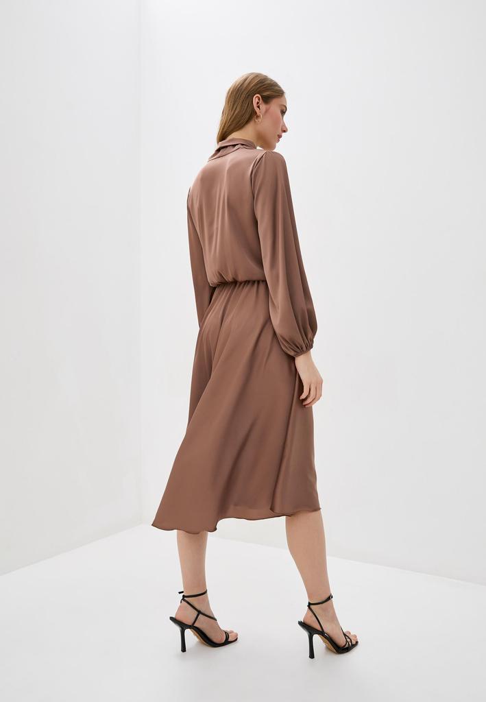 Silk Dress with Bow Collar ISSA Plus