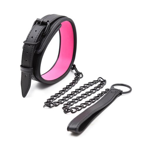 Collar Leather And Iron Chain Link  Slave Collars Women Bondage Collar Sex Toys For Couples Adults Sex Restraints