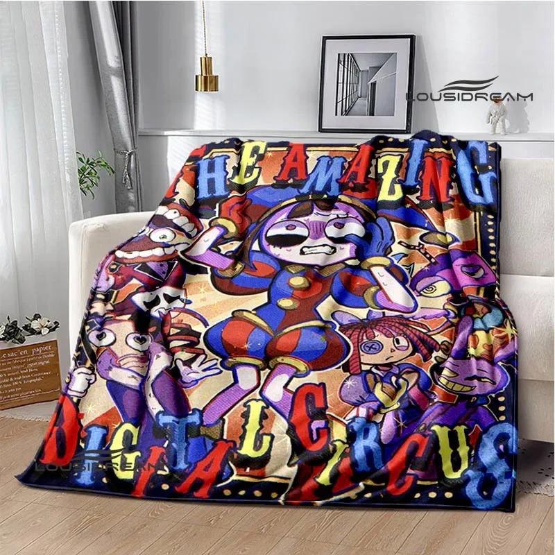 THE AMAZING DIGITAL CIRCUS Cartoon Blanket Warm Flannel Blankets Soft Cozy Blanket Sofa Travel Blanket Bed Linings Birthday Gift