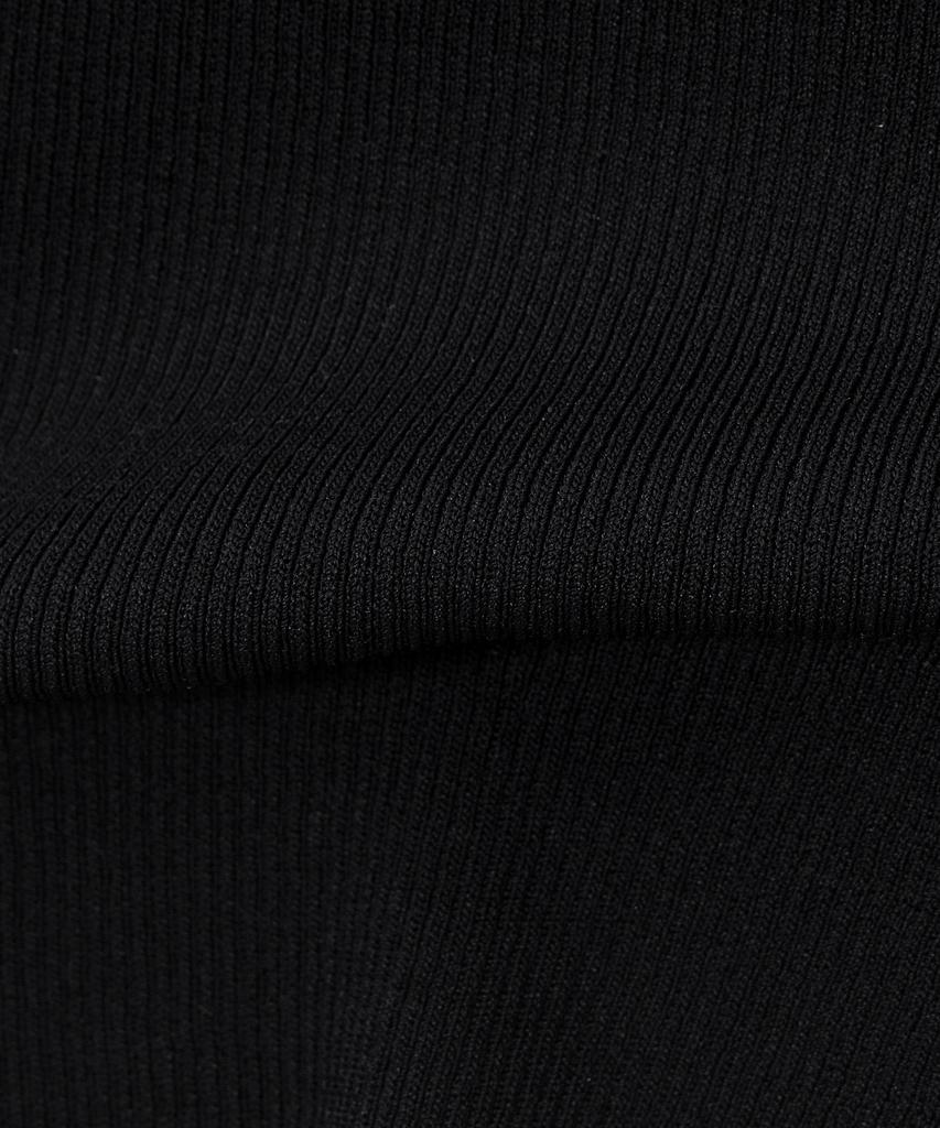 BASIC HOUSE Women'S Rayon Rib Knit Short Sleeve Sweater Black Lzkt3204