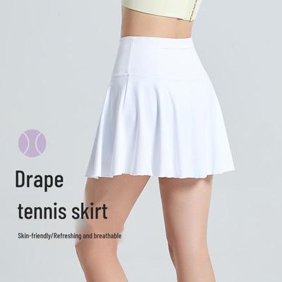 Damen Sommer Sport Skort mit hohem Bund: Anti-Exposition, Zwei-in-Eins für Tennis, Laufen, Tanz, Yoga.