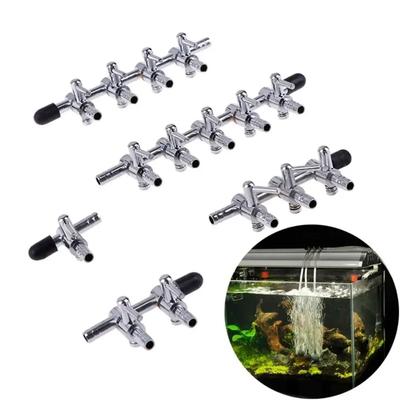 Pump Accessories 1 2 3 4 5 Way Air Valve Stainless Steel Aquarium Air Splitter Distributor Pump Valve Tap