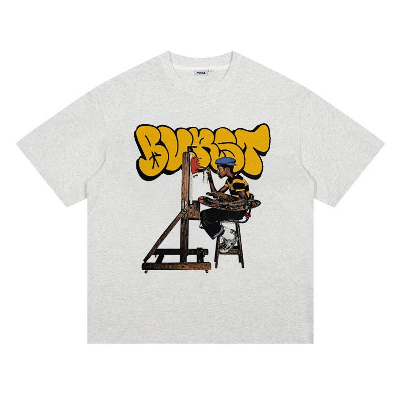 

Mens TShirt 100 Cotton Summer Graphic Oversized High Quality Short Sleeve Tops Tees Korean Fashion Y2k Streetwear Clothing S