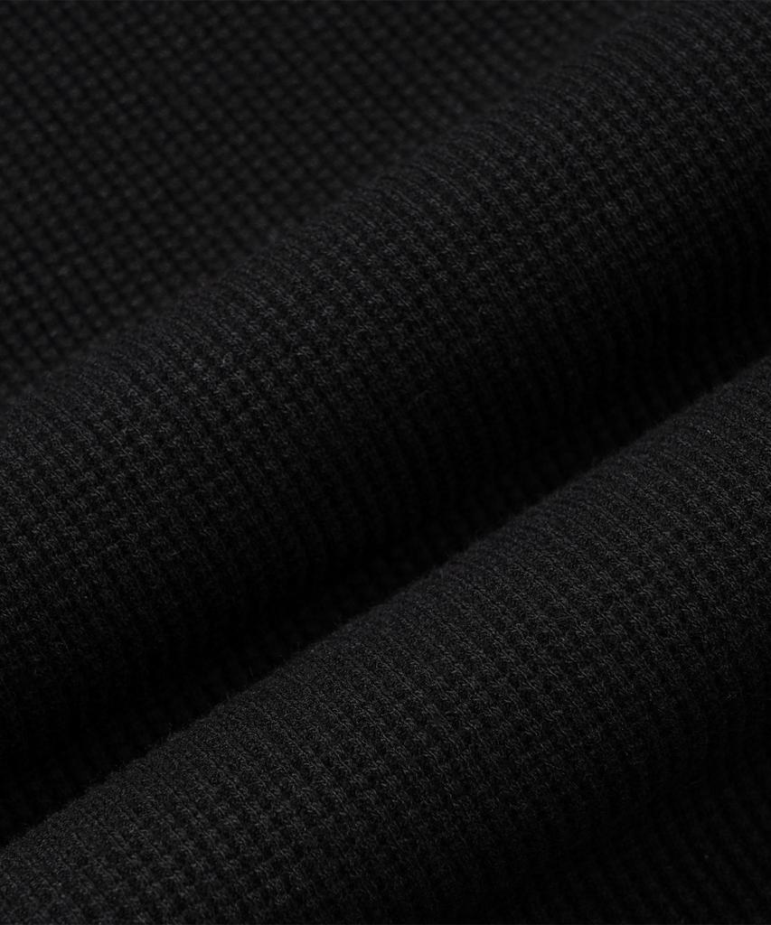 Dekkoloso Dima Cotton Henley Neck Short Sleeve T-Shirt [Black]