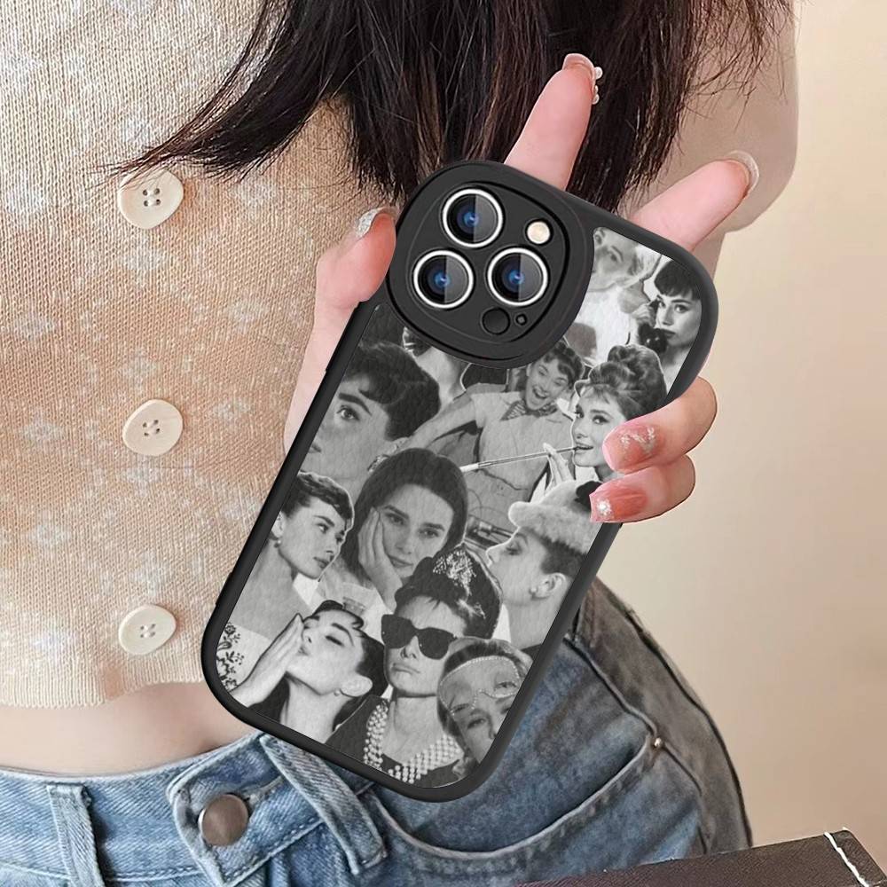 

Actress A-Audrey H-Hepburn Leather Phone Case For IPhone 16 15 14 13 12 11 Pro Max Plus Shockproof Cover iPhone 15pro max