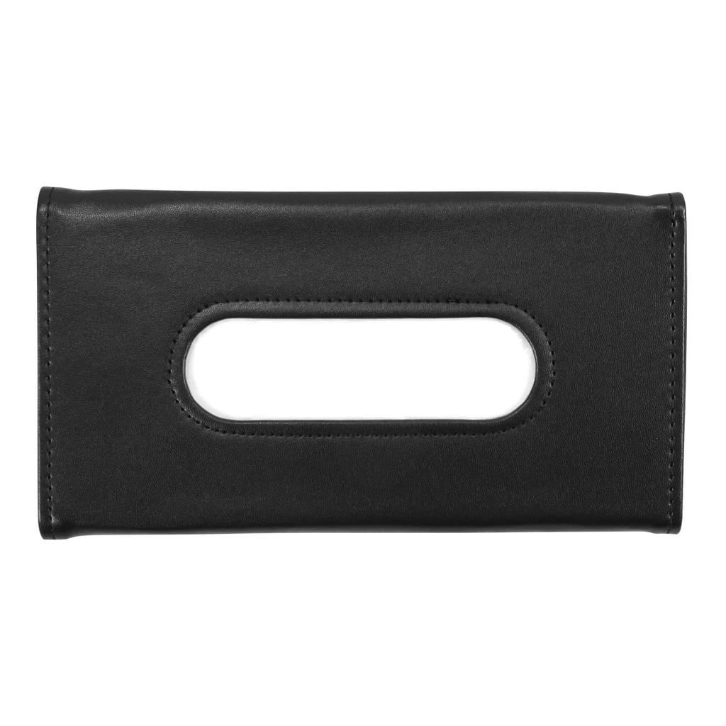 Car Tissue PU Tissue Attaches To Sun Slim Stores Case, Leather, Cover, Visor/Car Door/Seat Back, Design, Tissues/Masks (Black)