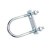 1Pcs Durable Galvanized Q235 Carbon Steel M8 Round Tube Clamp With Baffle Screws Pipe U-clamp Right Angle U-bolt for Round Tube