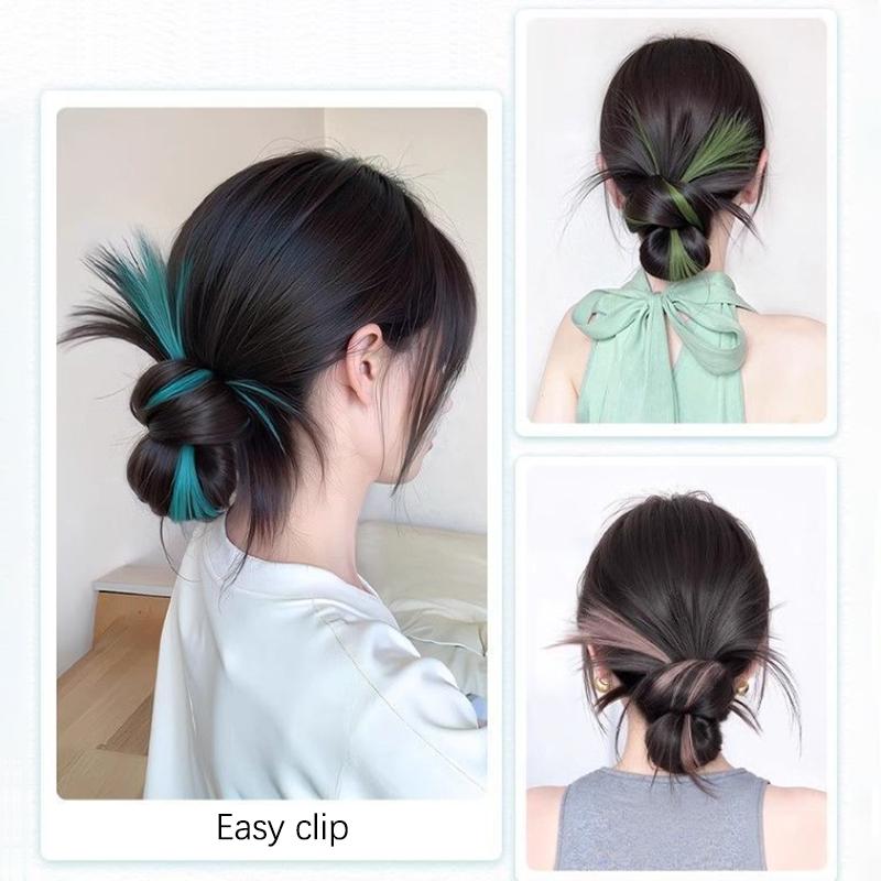 Ball Head Wig Female Shuttlecock Head Fluffy Wig Package Integrated Highlighted Chicken Feather Claw Clip Wig Bun