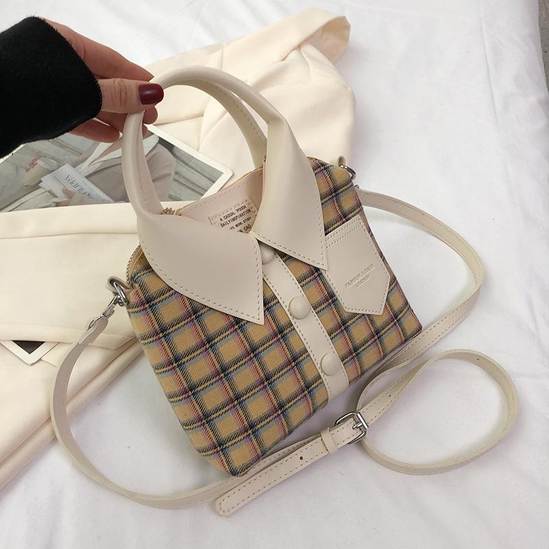 

Модная универсальная сумка-мессенджер через плечо 2024 года, новая клетчатая сумка, модная персонализированная сумка для одежды, прилив