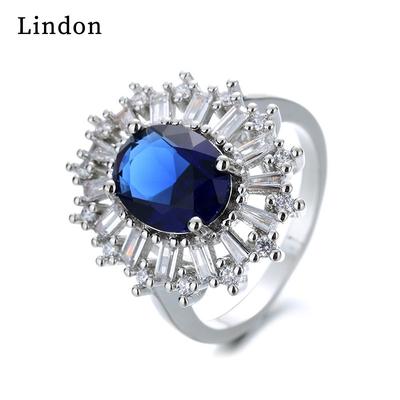 Lindon Klassischer Zirkonring aus Kupferlegierung, Damenschmuck, Hochzeitsversprechen, Partygeschenk