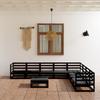 9 Pcs Garden Furniture Set Solid Pine Wood