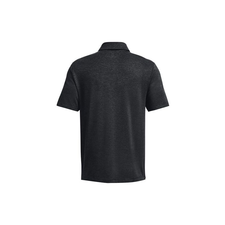 Under Armour Solid Color Golf Short Sleeve Polo Shirt Men tops Black 1378673-001