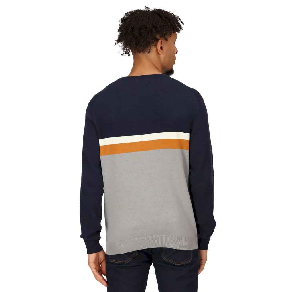 Regatta Mens Kaelen Colour Block Knitted Jumper