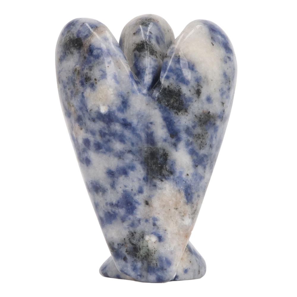 1pcs Hand Carved Natural Stone Guardian Angel Statue Angel Gemstone Decor Home Decor