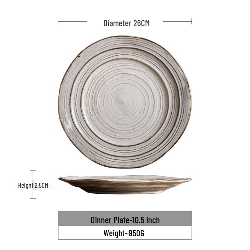 Nordic Irregular Ceramic Dinner Plate