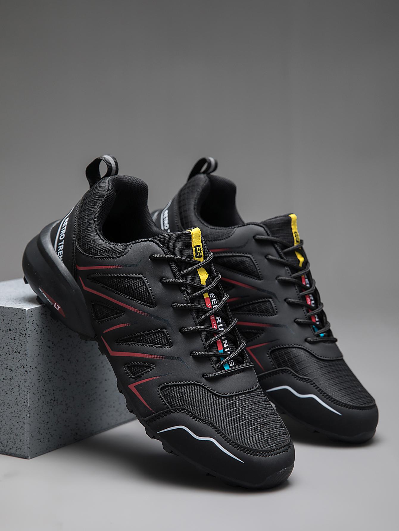 Herren Große Größe Outdoor Wandern und Laufschuhe Bequem Lässig Vielseitig Modisch Sportschuhe für Paare Training 40 schwarz
