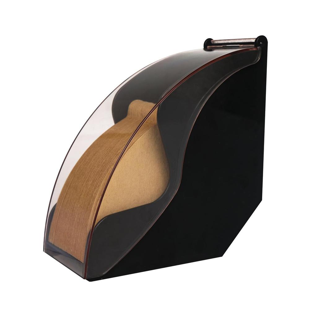 Multifunctional Coffee Filter Holder with Paper Storage and Coffee Bar Kitchen Supplies Case, Cone-Shaped Lid, Organization, Essentials,
