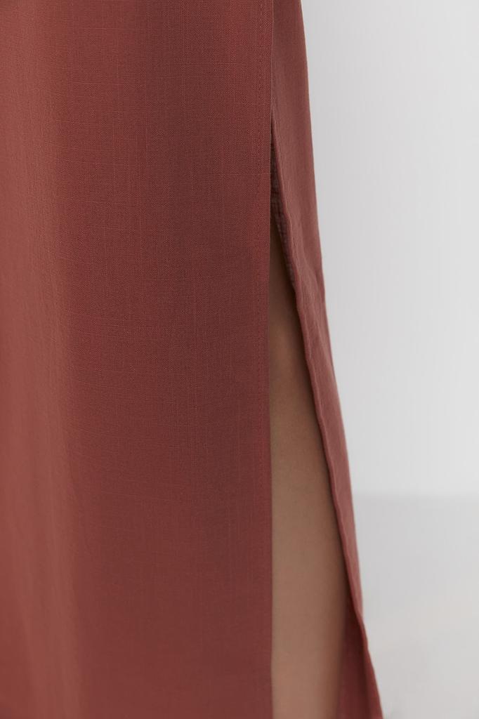 Women's Style Trousers Cinnamon Woven 100% Cotton Trousers