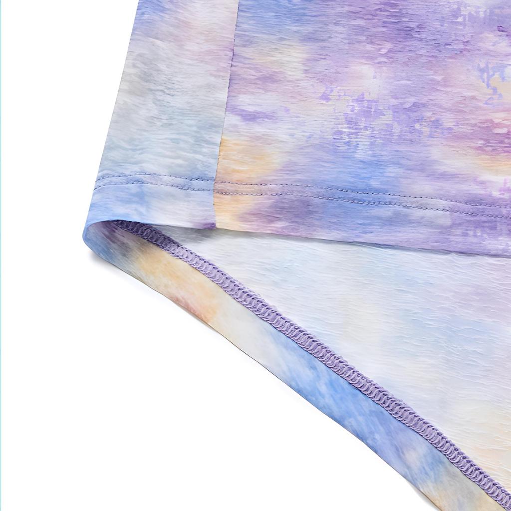 Saucony Logo Tie-Dye Print Round Neck Long Sleeve T-Shirt Women Tops Multicolor SC1230065A-PR18