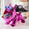 Polygonal Bulldog Storage Tray Ornament - Electroplated Resin Dog Sculpture