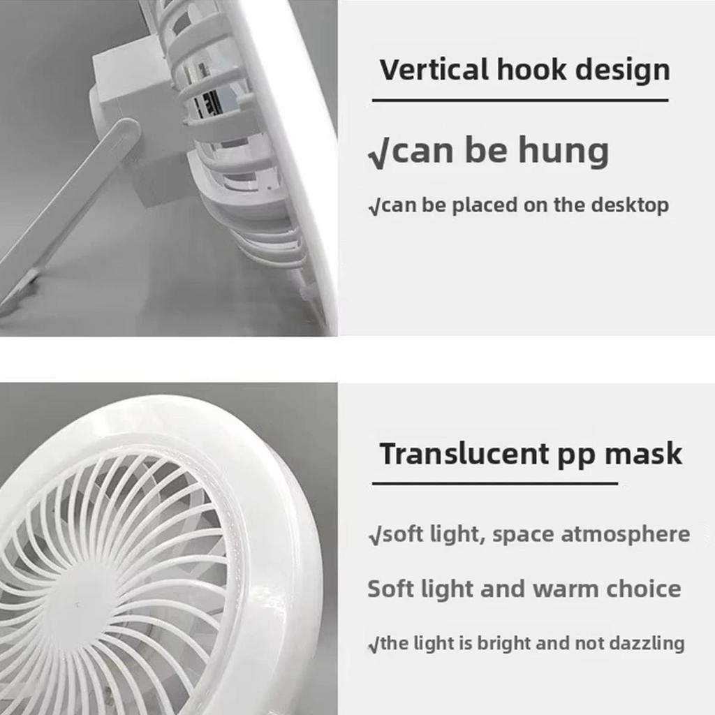 Usb Rechargeable Led Camping Fan Light With Night Lamp Portable Tent Outdoor Changing Color Lights Multifunctional Stand Ceiling
