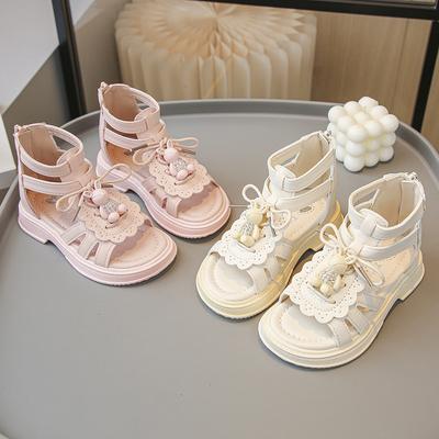 Girls' Summer Sandals2026New Stylish Breathable Open-toe Princess Shoes for Older Children and Little Girls, Children's Roman Shoes