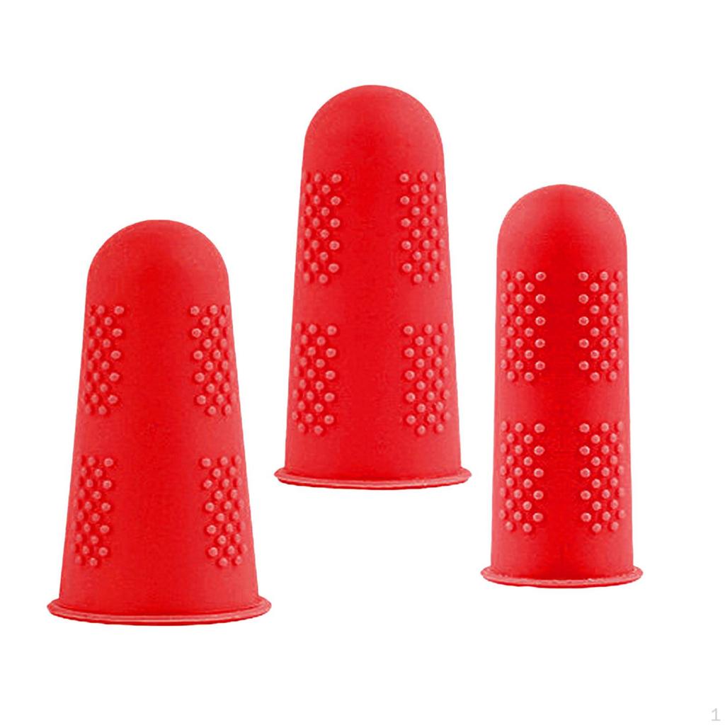3 Pieces Finger Thumb Cots Protector Sleeve for Worker Sculpturing Silicone