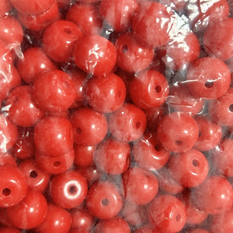 10x12.5mm Solid Color Acrylic Drum Beads for DIY Necklaces, Phone Chains, and Hair Ties.