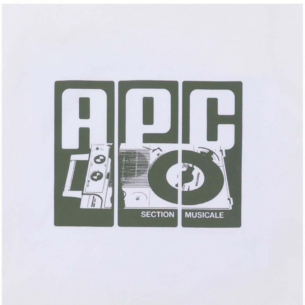Apesse Cobqx M26485 Aab White Platine Platine Platin Turntable Common Short Sleeve Tee
