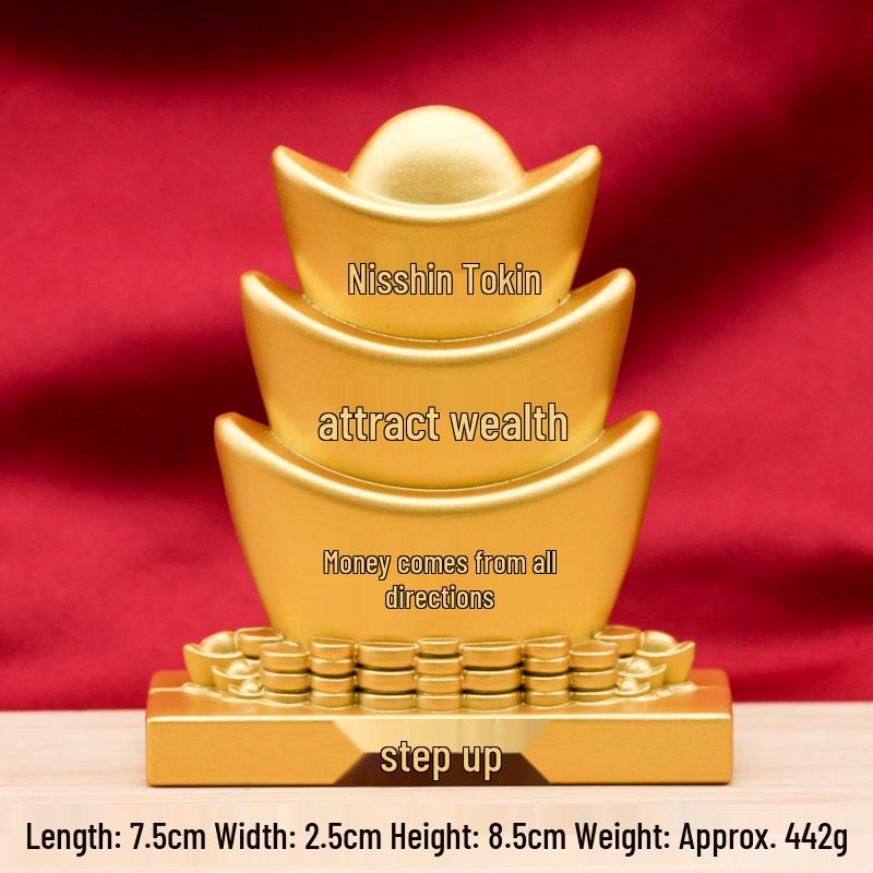 Popular Yuanbao Wealth-Inspired Metal Ornament for Home & Office Decoration