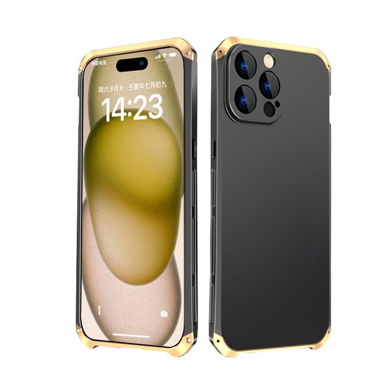 Metal Phone Case IPhone 15 Pro Max With Screw Lock Anti-Drop Full Coverage Protection