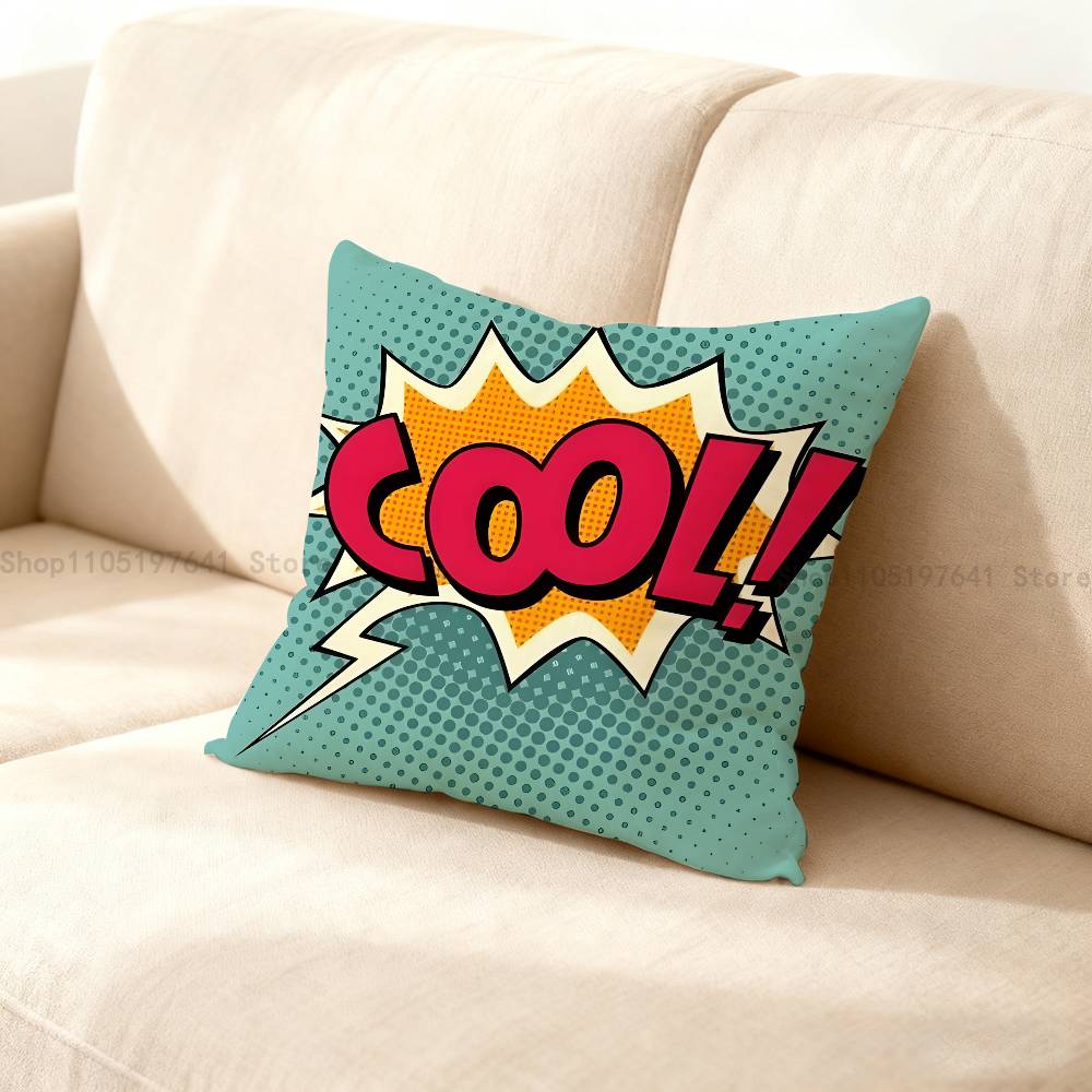 Roy Lichtenstein Pop Art Pillow Case For Sofa Decor Car Office Room Printing Cushion Cover Decorations and Protector