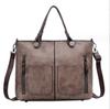 European American Retro Leather Women's Handbag, Large Capacity Tote Bag, Vintage Cross Body Bags for Woman with Double Pockets
