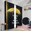 2pcs 2D flat printing Curtains Change Your Words Thoughts Polyester Without Electricity Holiday Decorations Use for Holiday