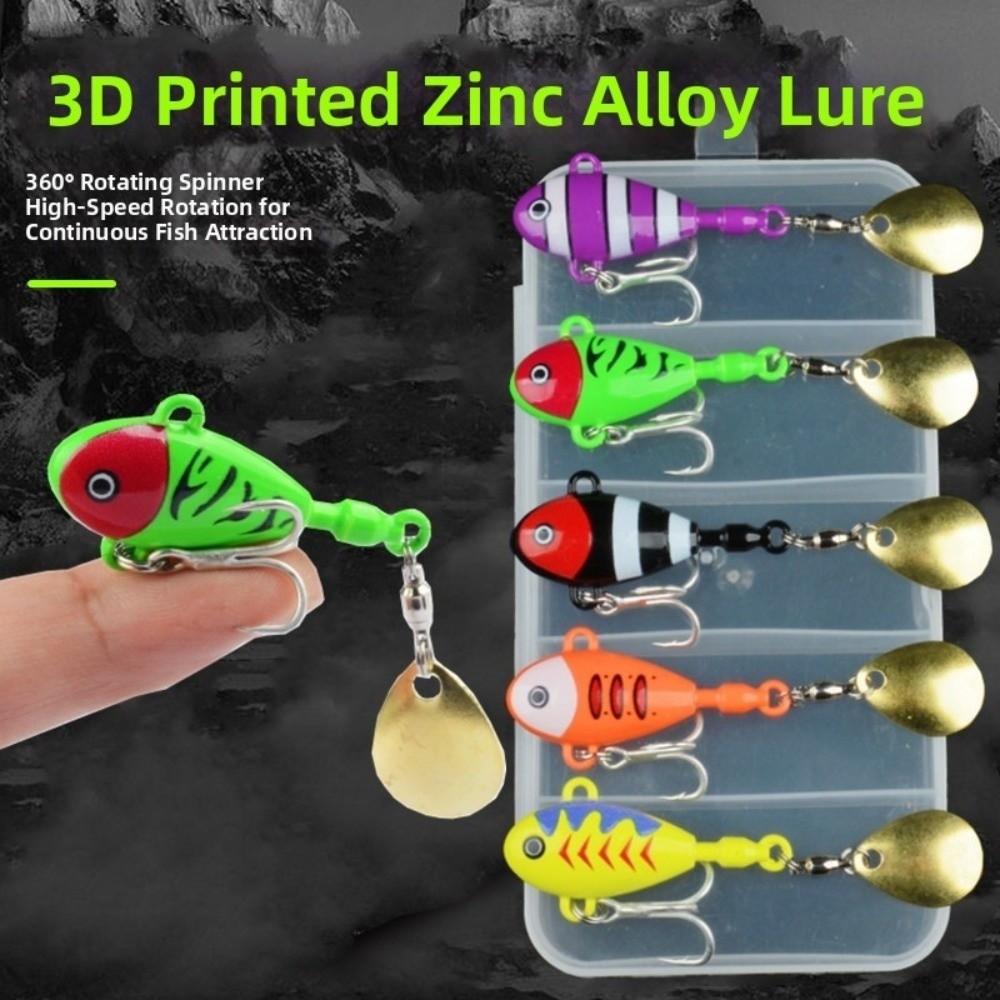 5pcs Metal Construction Fishing Lure 5pcs Pack Sinking Bait Premium Spoon Lure  For Fishing