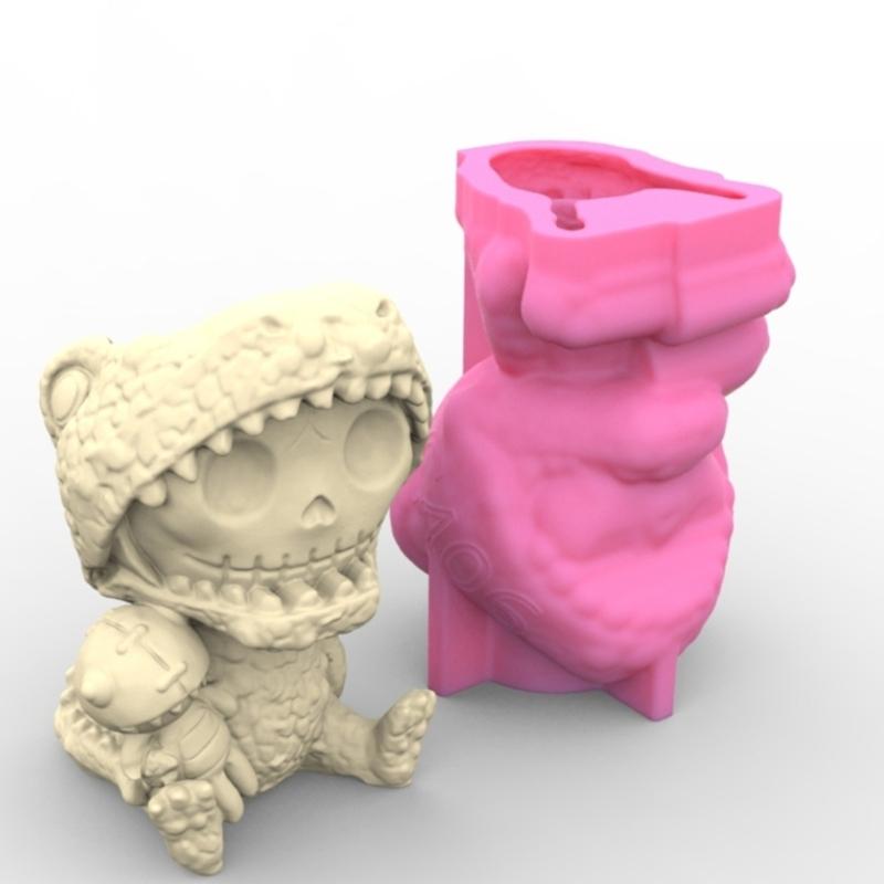 Halloween Skull Man Silicone  Mold Succulent Flowerpot Clay Cement Plaster Molds  Home Garden Flower s Mould