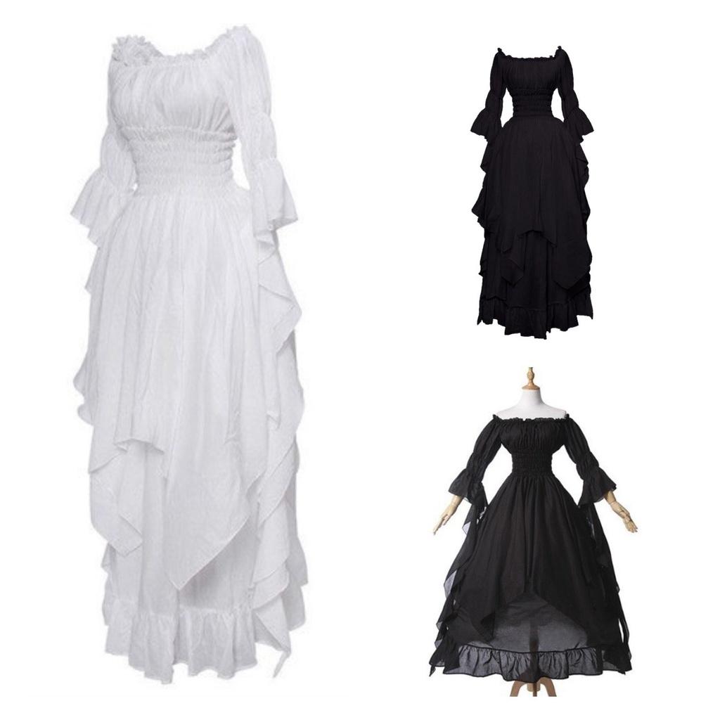 Hs7001 Qita Renaissance Costume With Polyester Fabric Unisex Medieval Halloween Dress For Game Anime Role Play Sizes S-xxl)