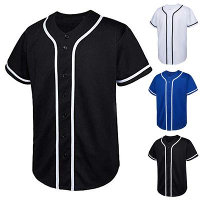 Men Summer T-shirt Pullover Short Sleeves Color Matching Buttons Single-breasted Daily Wear Loose Mid Length Men Baseball Uniform Male Clothes