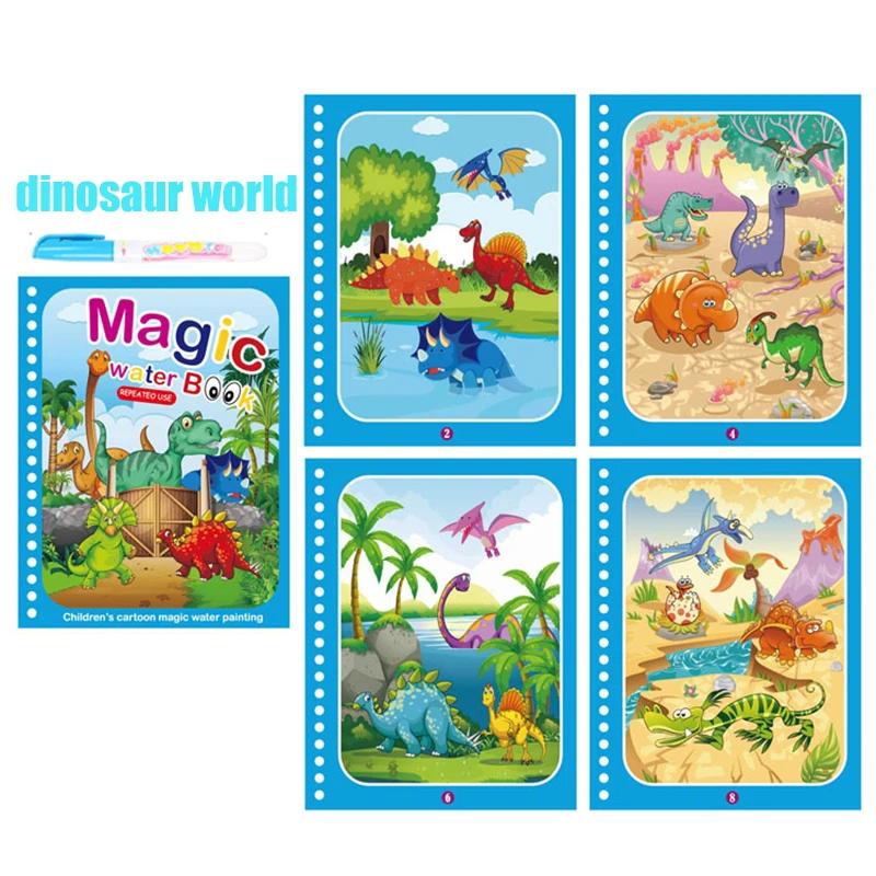 Non-Toxic Magic Water Book With Pen Children Drawing Coloring Books For Kids 2 To 4 Years Old Learning Education Toy Baby Montessori Toys